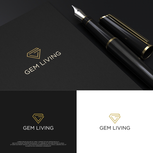 Geometrical, minimalist, modern brand design for Gem Living Design by -BlackHorse™ -