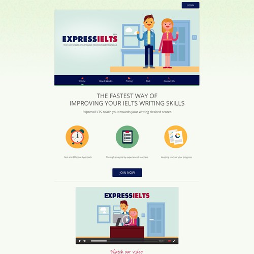 Simple elegant landing page for an online writing coaching service provider Design by Xandreaa
