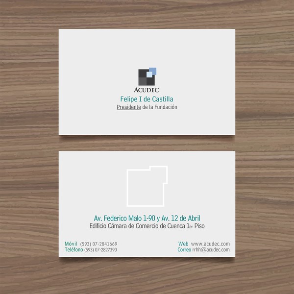 tarjeta de visita acudec