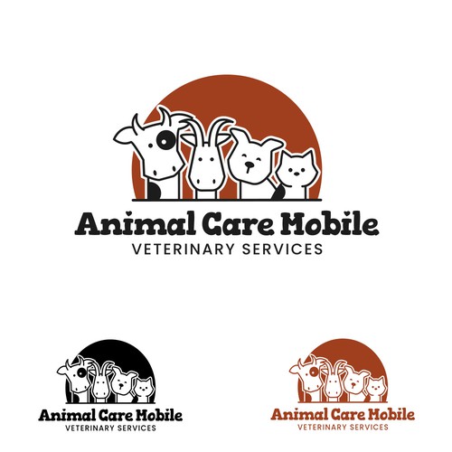 Mobile Veterinary Service Logo (variety of species) Design by Ñañel