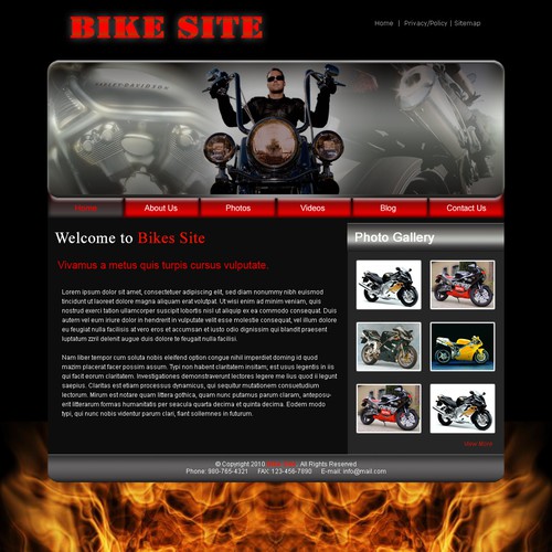 1-3 Page Website Template Design von Bamboo