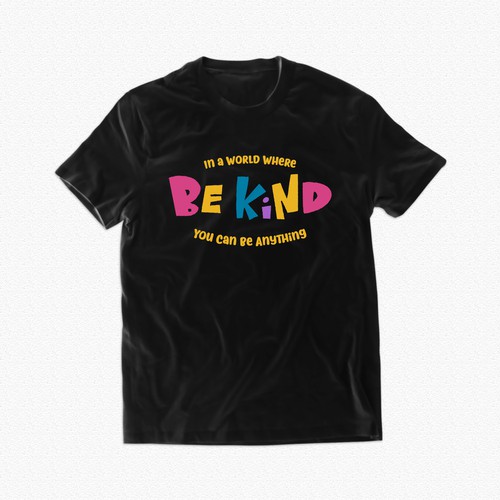 BE KIND Colorful Kids T-shirt Design Design by tangguhtarantula