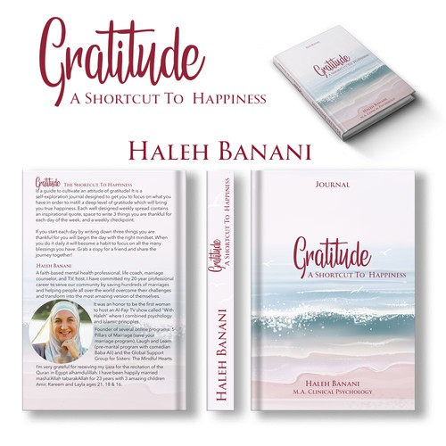 A Gratitude journal cover: Gratitude - A shortcut to happiness Design von Julia Sh.