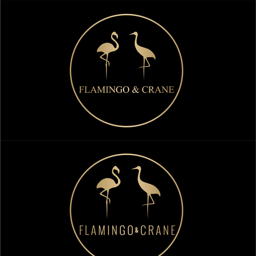 Flamingo & Crane Design by CostinLogopus