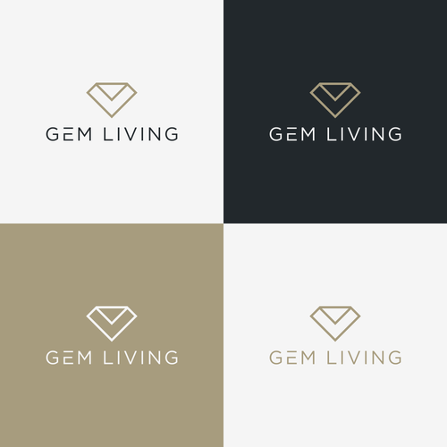 Geometrical, minimalist, modern brand design for Gem Living Design by bobbee_