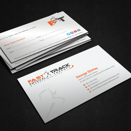 Physical Therapy Business Card Design For Sports Medicine