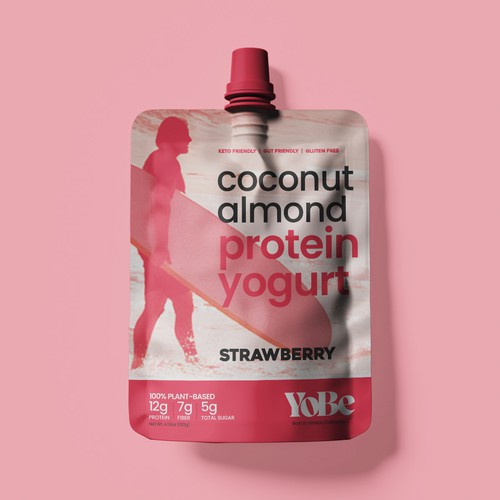 Create Eye-Catching Packaging for YoBe's Protein Yogurt to Shine at Whole Foods Design by PCab Designs