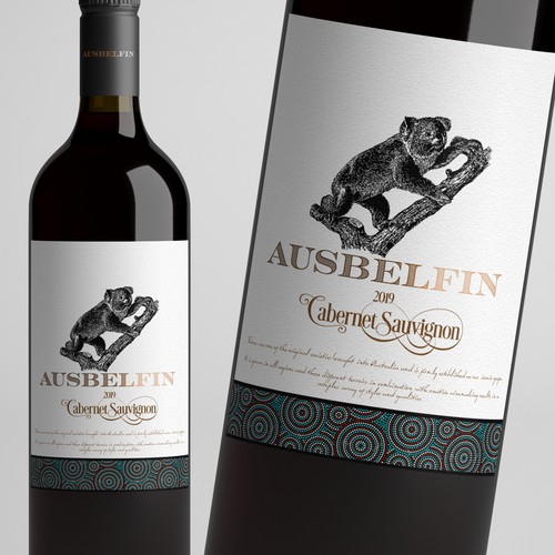 simple and elegant wine label Design by Windmill Designer™