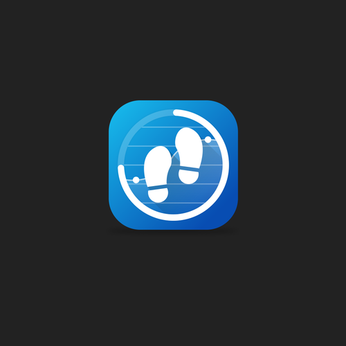 Icono o botón propuesta en el concurso por Reygie Selma