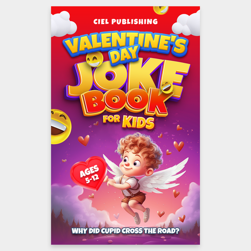 Book cover design for catchy and funny Valentine's Day Joke Book デザイン by Mahmoud H.