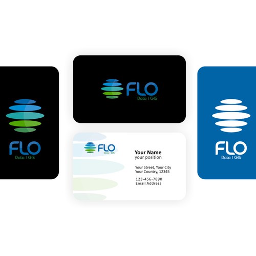 Business card design for Flo Data and GIS Diseño de InfaSignia™