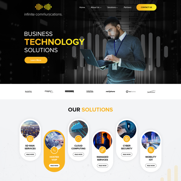 Infinite Communications website design