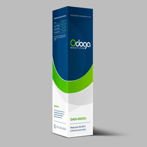 Looking for modern & luxurious redesign of water filter packaging Design by UniqueHub