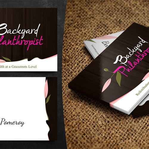 Backyard Philanthropist needs a new business card design デザイン by Mazco