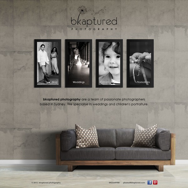 New website design wanted for bkaptured photography