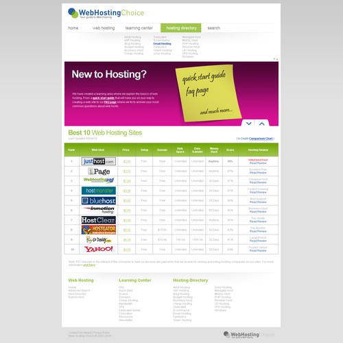 Redesign WebHostingChoice.com Design by cr3ativelab