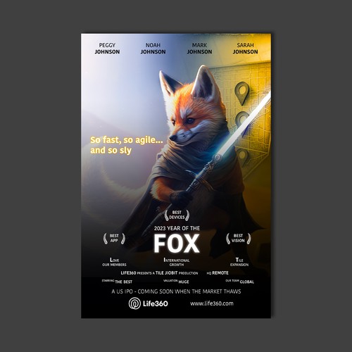 Life360 2023 Year of the Fox Poster Design by MeDesign✦