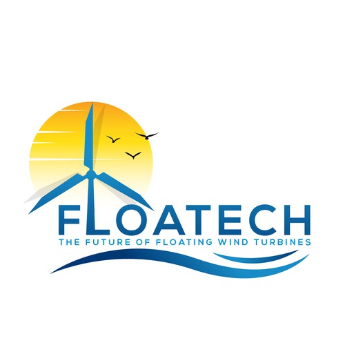 Creation of a logo for a wind turbine research project: FLOATECH Design by OneStop Design