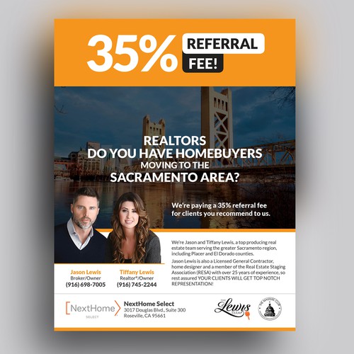 Create a captivating flyer for Real Estate Team Design by creati>e.SB