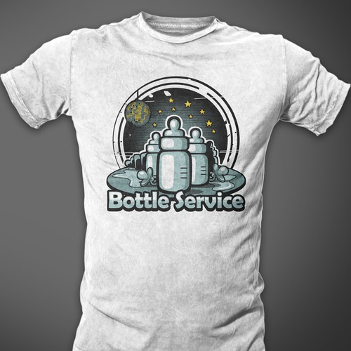 Multiple designs needed "bottle service" baby tee. Diseño de ＨＡＲＤＥＲＳ