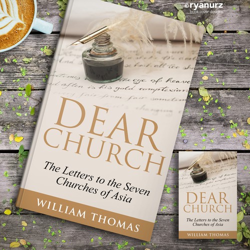 Design a book cover for a Christian Bible Study, "Dear Church: The Letters to the Seven Churches Design by ryanurz