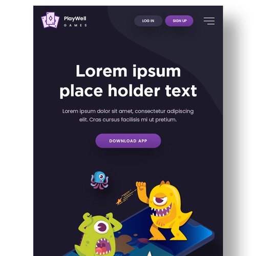 Landing page for online card game site, Landing page design contest