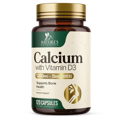 Calcium Plus Vitamin D3 Design Needed for Nature's Nutrition Design by UnderTheSea™