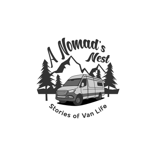 Van Life - logo about traveling in a van full time Design by disainbox