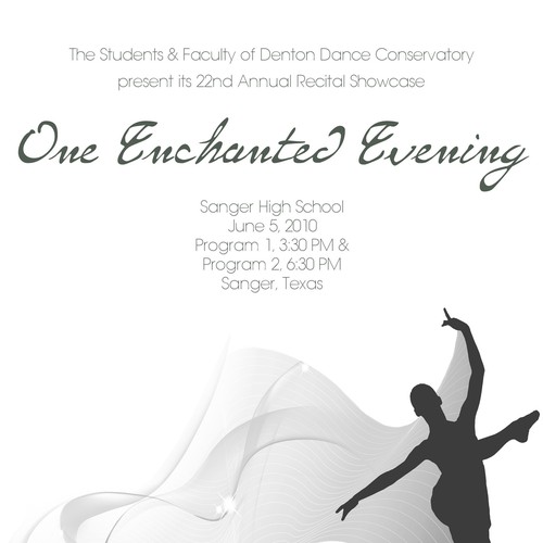 We need the cover for a dance recital program | Print or packaging ...
