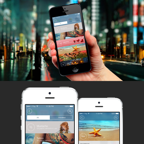 Award winning design for best in class mobile app PicsArt Design by Martin Zagawa
