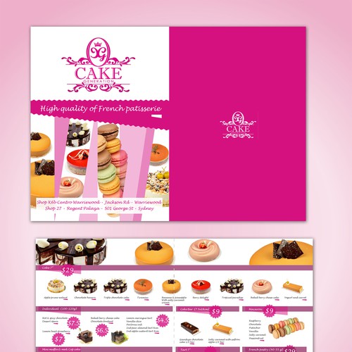 New postcard or flyer wanted for Cake Generation Diseño de Tanya design