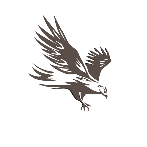 Tellus Law Group - HAWK LOGO (Flying Hawk & Hawk Head) Design by Dobf Studio