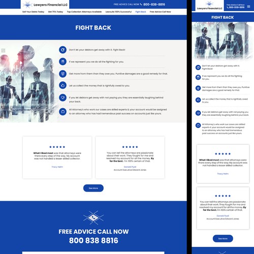 Debt Collection Website Design by Creative GS