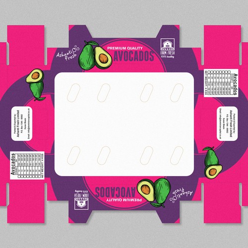 Avocado export box design Design by WolfBell