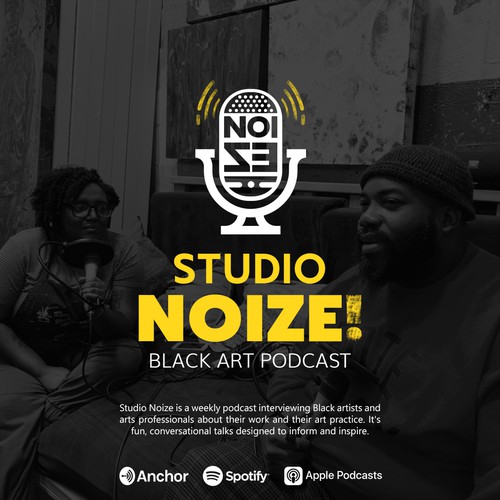 Podcast logo for Black art podcast Design by nomaden.studio