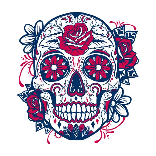 Sugar skull design // dia de los muertos