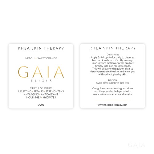 New Labels needed for high end skin care company. Design by Flora B. Design