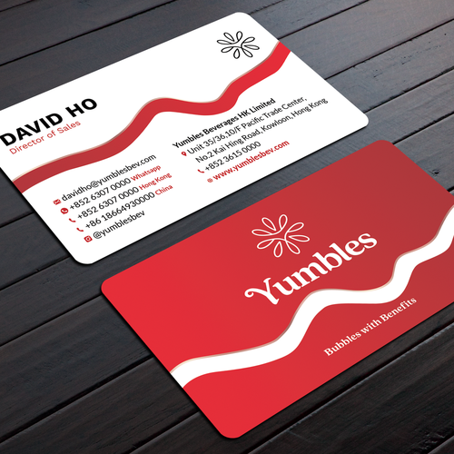 Design di Create a Business Card for Yumbles! A Young Dynamic Fermented Foods Company Based in Hong di Rose ❋