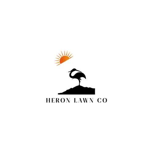 Modern Lawn Care Business with Heron Design by Nishat BD