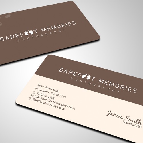 stationery for Barefoot Memories Ontwerp door conceptu