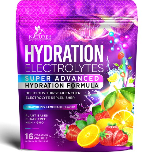 Refreshing Hydration Electrolytes Design Needed for Nature's Nutrition Design by agooshe