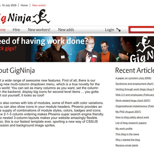 GigNinja! Logo-Mascot Needed - Draw Us a Ninja Design by Ricoo
