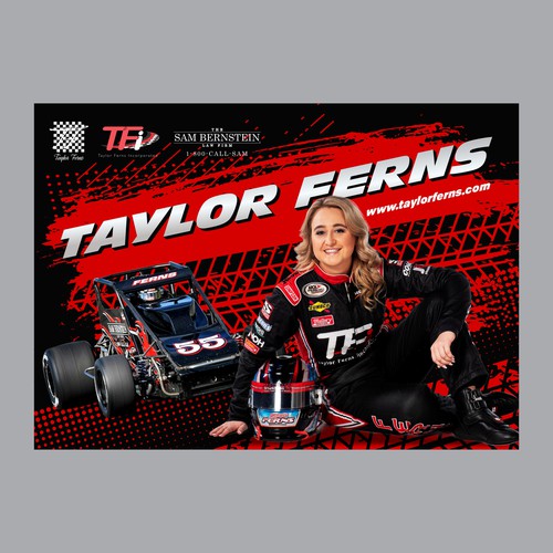 Racecar Driver "Hero Card" Design to appeal to fans Design by Trisixtin