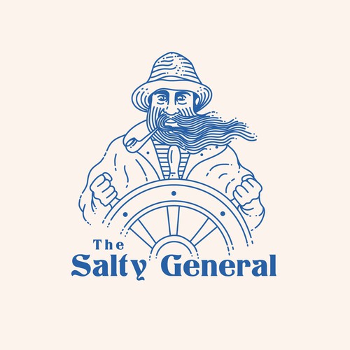 Salty New England General Store / sandwich shop combining classic text & modern imagery Design by Nacer Filez