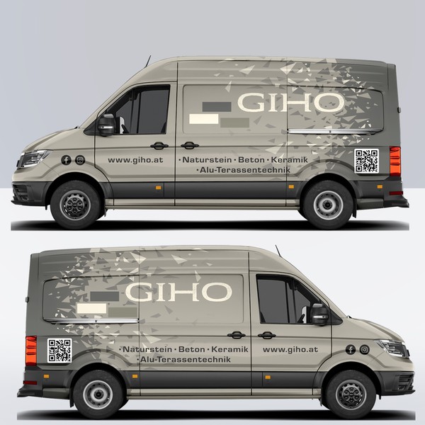 Design by DuhaCreative titled "GIHO Car Wrap Design"