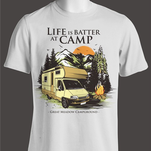 Great Meadow Campground looking For New Sweatshirt Design Design by -Vectorizer-