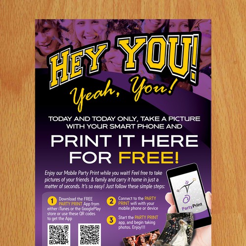 Create an instructional/informational poster for my photo booth business. Design von jay000
