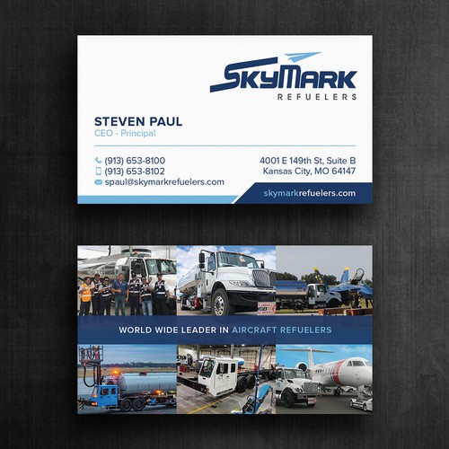 Need business card redesign for Aircraft Truck Fueling company Design by Felix SH