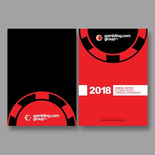 Annual Report Cover for Gambling.com Group Diseño de sagarartist