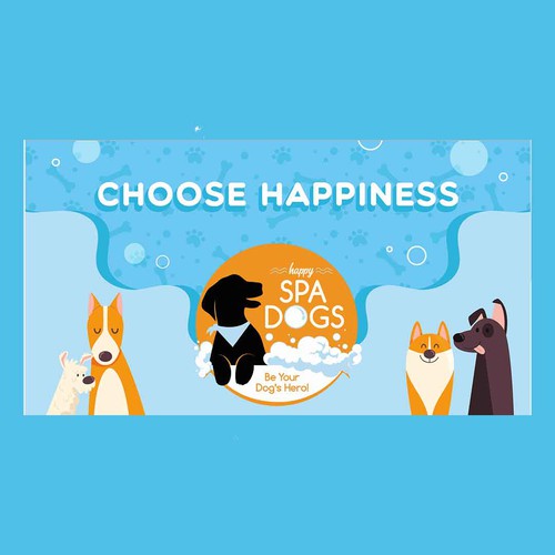 Choose Happiness Banner Design Design von Nadia Duarte